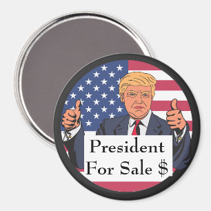President te koop magneet