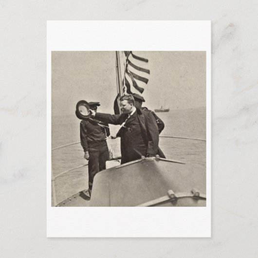 President Teddy Roosevelt op Algonquin Bull Moose Briefkaart (Voorkant)