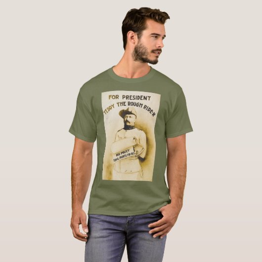 President Teddy - Rough Rider 🫎 Roosevelt T-shirt (Voorkant volledig)