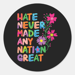 President tegen Trump: Floral Democraat Libe Ronde Sticker