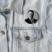 President Theodore Roosevelt Portret Ronde Button 5,7 Cm (In situ)
