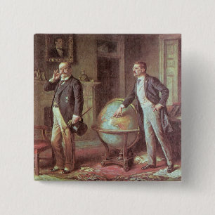 President Theodore Roosevelt Vierkante Button 5,1 Cm
