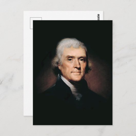 President Thomas Jefferson Briefkaart (Voorkant / Achterkant)