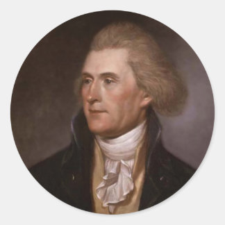 President Thomas Jefferson Ronde Sticker