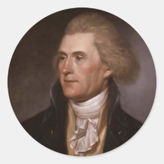 President Thomas Jefferson Ronde Sticker
