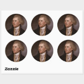 President Thomas Jefferson Ronde Sticker (Vel)