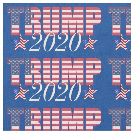 President Trump 2020 Pattern Fabric Stof (Close Up)