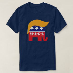 President Trump 2024 GOP Olifant Haar Logo MAGA T-shirt