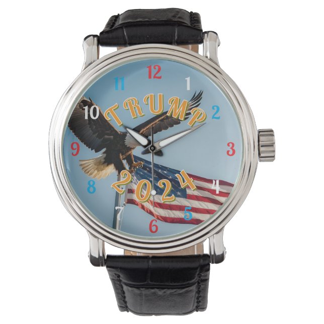 PRESIDENT TRUMP 2024 HORLOGE (Voorkant)