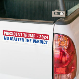 President Trump 2024 ongeacht vonnis Bumpersticker