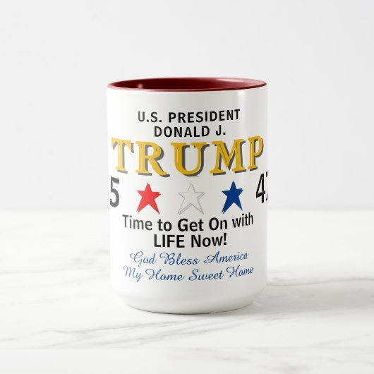 President Trump 45 47 rood wit blauw Mok (Midden)