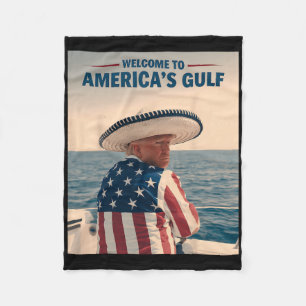 President Trump Amerika's Golf Mexico Sombrero Ame Fleece Deken