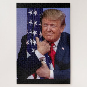 President Trump beklaagt Amerikaanse vlag Legpuzzel