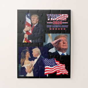 President Trump beklaagt Amerikaanse vlag Legpuzzel