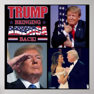 President Trump brengt Amerika terug Poster