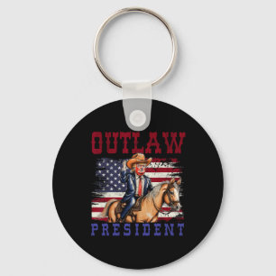 President Trump Cowboy Trump 2024 Veroordeelde mis Sleutelhanger