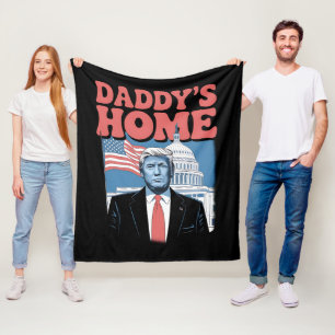 President Trump Daddy's Home - Neem Amerika terug Fleece Deken