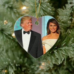 President Trump en First Lady Melania Trump Keramisch Ornament
