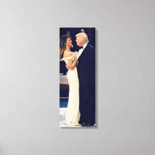 President Trump en Melania Dancing Canvas Afdruk
