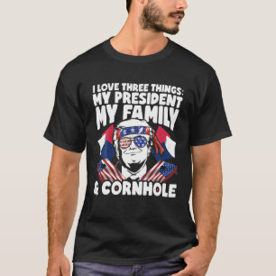 President Trump Family Cornhole MAGA Bean Bag juli T-shirt