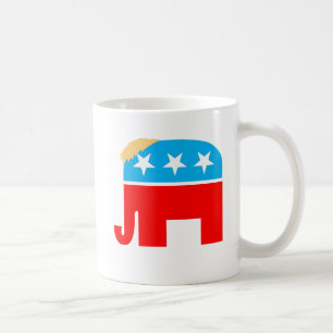 President Trump Hair GOP Elephant Symbol Koffiemok