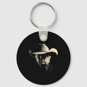 President Trump Hoofd Cowboy USA 2024 Stemming Sleutelhanger