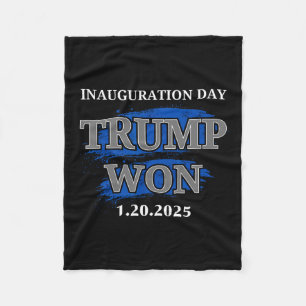 President Trump Inauguratie Dag 2025 Memorabilia Fleece Deken