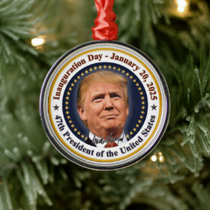 President Trump Inauguratie Dag 20 januari 2025 Metalen Ornament