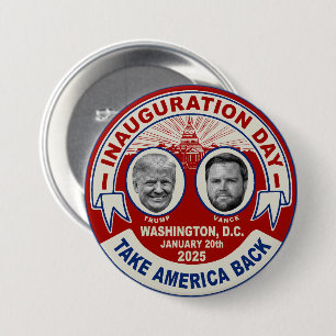 President Trump Inauguratie Dag Souvenir Retro Ronde Button 7,6 Cm