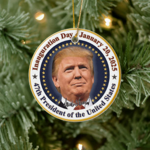President Trump Inauguratiedag 20 januari 2025 Keramisch Ornament