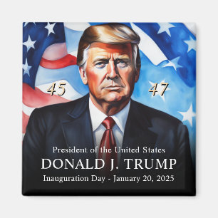 President Trump inauguratiedag Keepsake Magneet