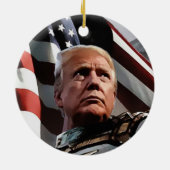 President Trump Keramisch Ornament (Achterkant)