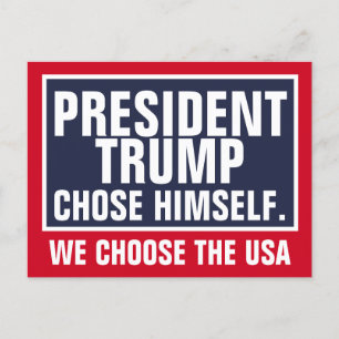 President Trump kiest zelf voor de VS Briefkaart
