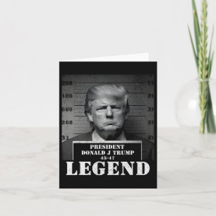 President Trump Legendarische Mugshot Kaart