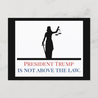 President Trump ligt niet boven de wet Lady Justic Briefkaart