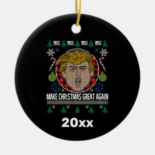 President Trump maakt kerst weer geweldig Keramisch Ornament