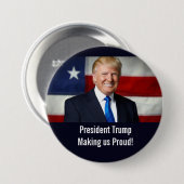 President Trump maakt ons Proud Button (Voorkant /achterkant)