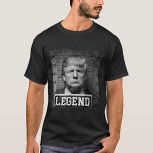 President Trump Mug Shot Legende Republikeins Trum T-shirt