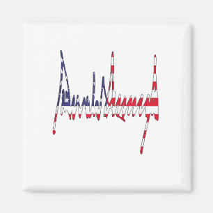 President Trump Ondertekening VS Vlag Kleur Patrio Magneet