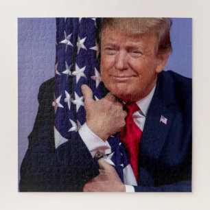 President Trump overvalt de Amerikaanse vlag 20 Legpuzzel