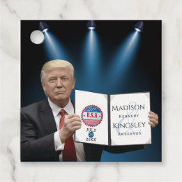 President Trump 📜 Patriottische bruiloft Bedankjes Labels