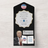 President Trump 🇺🇸✨ Patriottische bruiloft Custo All In One Uitnodiging (Binnen)