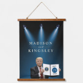 President Trump 🇺🇸✨ Patriottische bruiloft Custo Hangend Wandkleed (Voorkant)