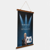 President Trump 🇺🇸✨ Patriottische bruiloft Custo Hangend Wandkleed (Gebogen)