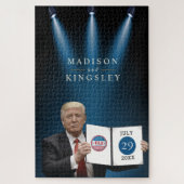 President Trump 🇺🇸✨ Patriottische bruiloft Custo Legpuzzel (Verticaal)