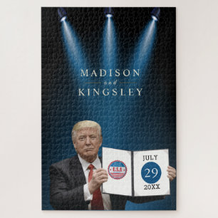 President Trump 🇺🇸✨ Patriottische bruiloft Custo Legpuzzel