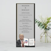 President Trump 📜 Patriottische bruiloft Menu (Staand voorkant)