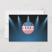 President Trump 📜 Patriottische bruiloft RSVP Kaartje (Achterkant)