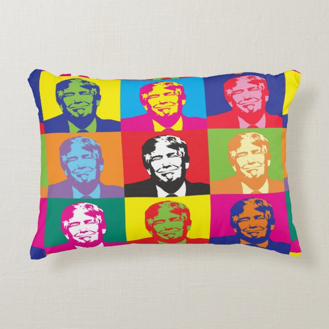President Trump Pop Art Accent Pillow Accent Kussen (Voorkant)
