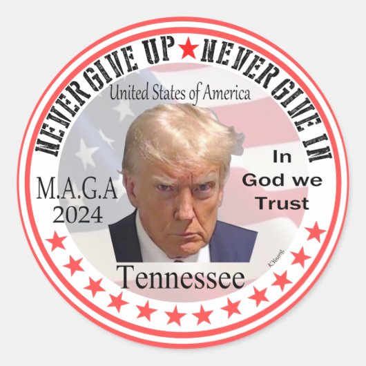 Président Trump pour le Tennessee, Sticker (Devant)